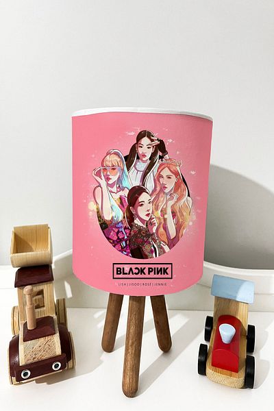 dekomingo Black Rose Patterned Baby and Children's Room - Lampshade