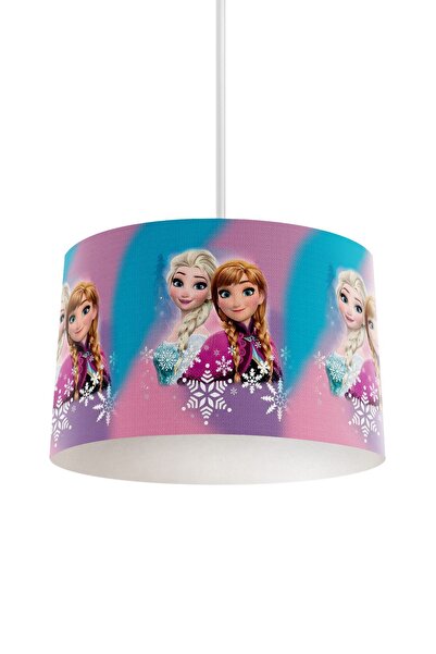 dekomingo Üç Renkli Gökkuşağı Elsa Ve Anna Bebek Ve Çocuk Odası Avize