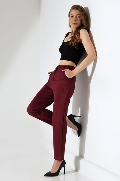Gugus Women's Suede Cartoon Pants