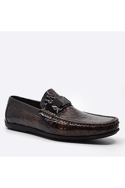 Fosco Мъжки мокасини от естествена кожа, кафяви - Rok Shoes 2094 586 851