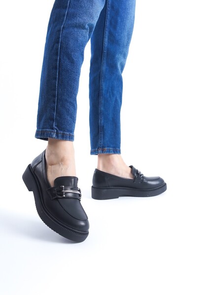 Modabuymus Huap Black Buckle Casual Casual Oxford Shoes