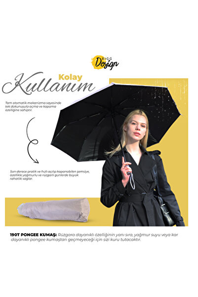 Biggdesign Nálady nahoru Hellgrauer Vollautomatik-UV-Schirm