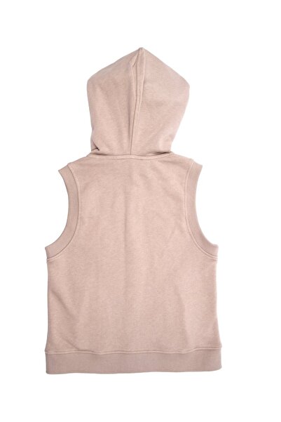 Ozmoz By Mukadder Özden Organic Hooded Sleeveless Light Brown Winter Boy's Sports Vest