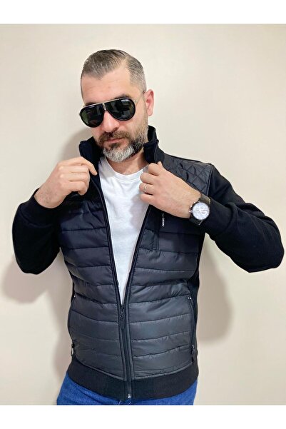 BENESSE Μπουφάν και παλτό με τρεις κλωστές με καπιτονέ ζιβάγκο μπροστά