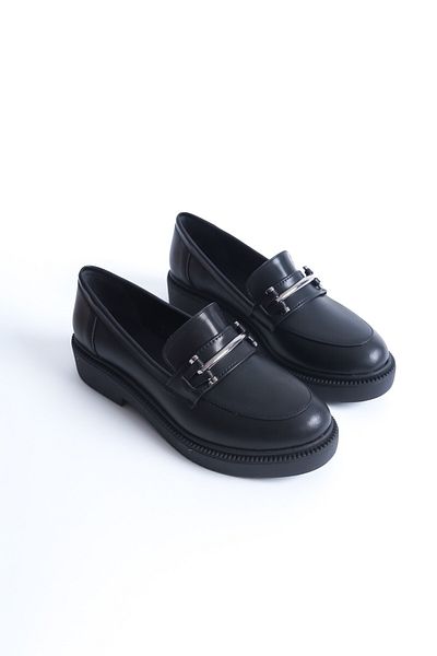 Modabuymus Pantofi Oxford confortabili de zi cu cataramă neagră Huap