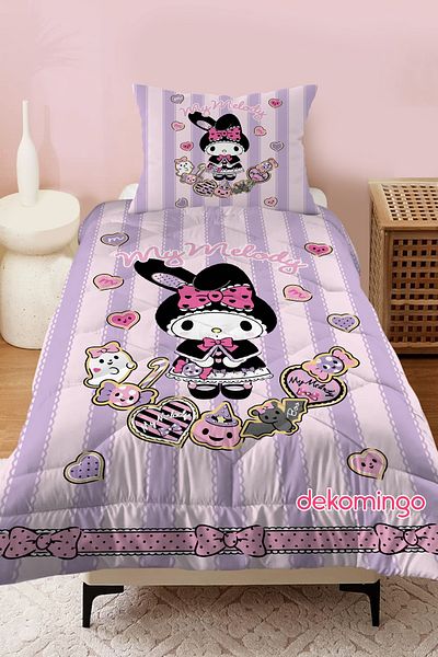 dekomingo Ribbon for Baby and Children's Room My Melody Quilted Yorgans