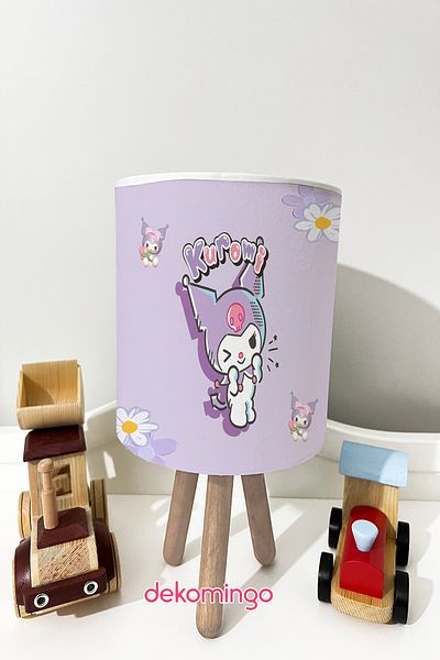 dekomingo Flowery Lila Kuromi̇ Baby and Kids Room Lamp Shade Set