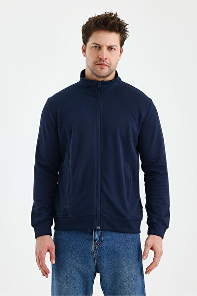 yakamor سويت شيرت بياقة واقفة بسحاب للجنسين