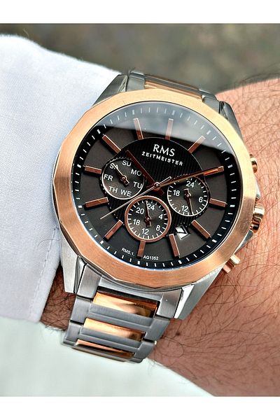 Romanson 5 Atm Waterproof Steel Cord Men's Wrist Watch - Functions Active