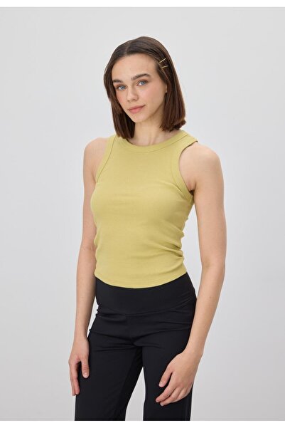 TUBİA Bluză verde cu mâneci zero pentru damă