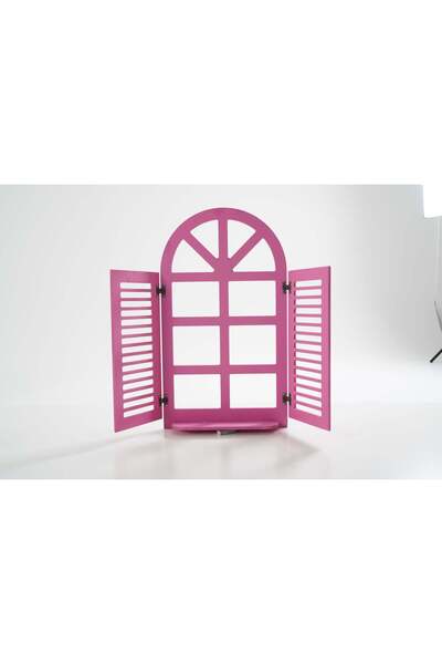 kozawoodart Dekoratif Duvar Ahşap Panjur Pencere Çiçeklik Duvar Rafı