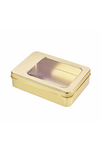 PENCERELİ İÇİ GOLD METAL KUTU
