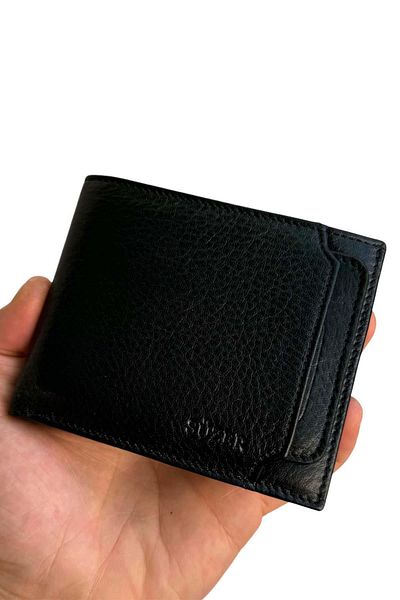 Süzer Deri Black Genuine Leather Men's Wallet with Extra Card Holder - SD3003