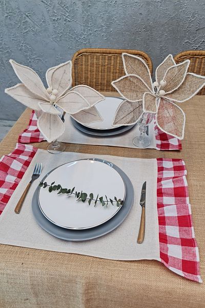 cotton maison Retro Ruffled American Service Set of 2 - 30X45 cm