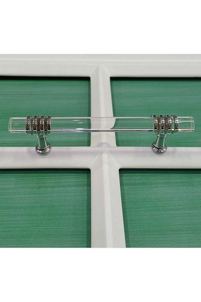 Gür Gür 96 mm Chrome Pi̇raye Glass Gür Cabinet-Drawer-Furniture-Kitchen Handles