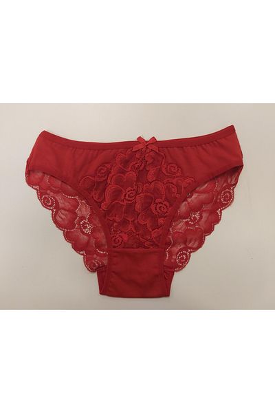 ZAYA Women's Red Lace Hipster Cut Panties 2-Piece