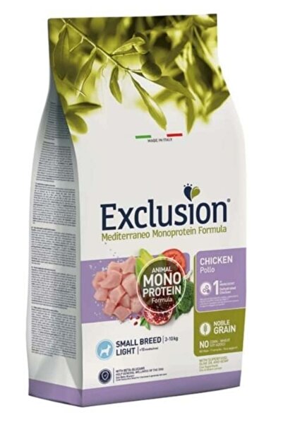 Exclusion Monoprotein Düşük Tahıllı Tavuklu Küçük Irk Light Köpek Maması 2 Kg