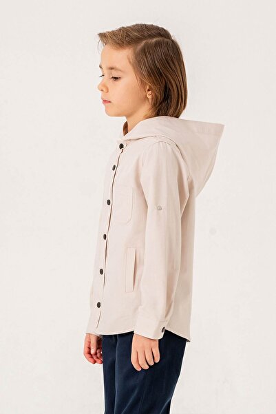 Gold Class Kidswear Boy's Shirt - Hooded, Pocket and Foldable Sleeve