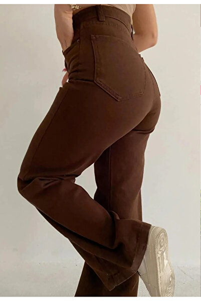 Asia Brown Wide Leg Trousers Palozzo Jeans