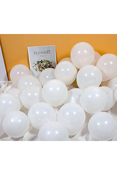 Partimarka بالونات بيضاء اللون صغيرة الحجم