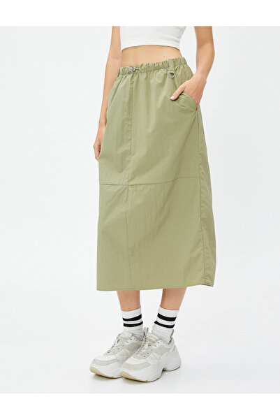 Koton Padáková sukně Midi s detailem kapsy, elastický pas, zarážka