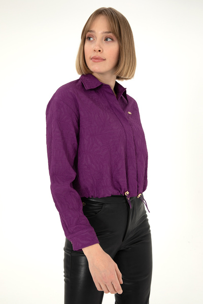 U.S. Polo Assn. Kadın Menekşe Uzun Kollu Gömlek 50290000-VR037