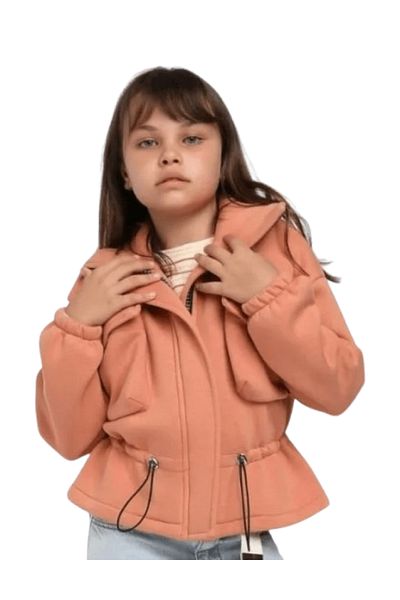 Escabel 8-14 Years Old Girl's Short Powder Colored Coat