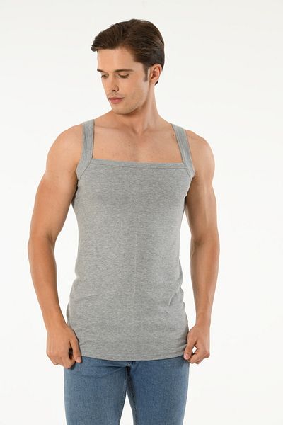 Mfö Life İç Giyim Special Ribana Men's String Strap Tank Top