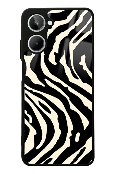 Spoyi Oppo Realme 10 Zebra Tasarımlı Glossy Telefon Kılıfı