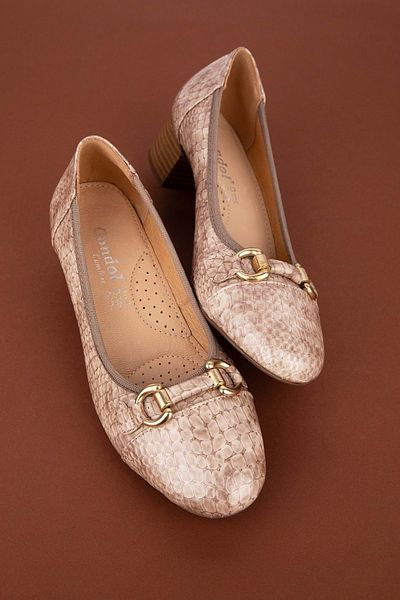 Gondol Pantofi cu toc confortabili de zi cu zi din piele naturală ell.7218