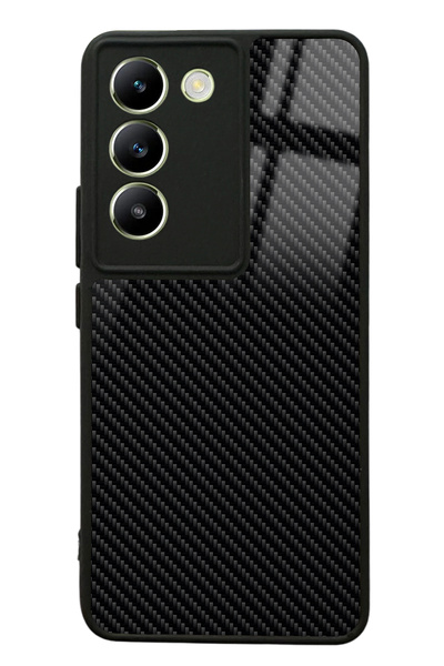 Spoyi Vivo V30 Lite Carbon Tasarımlı Glossy Telefon Kılıfı
