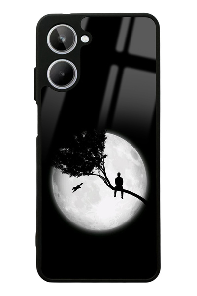 Spoyi Oppo Realme 10 Aya Bakış Tasarımlı Glossy Telefon Kılıfı