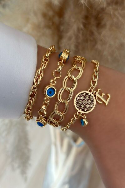 Trendy Butik E Harfli Yaşam Bileklik Kombini