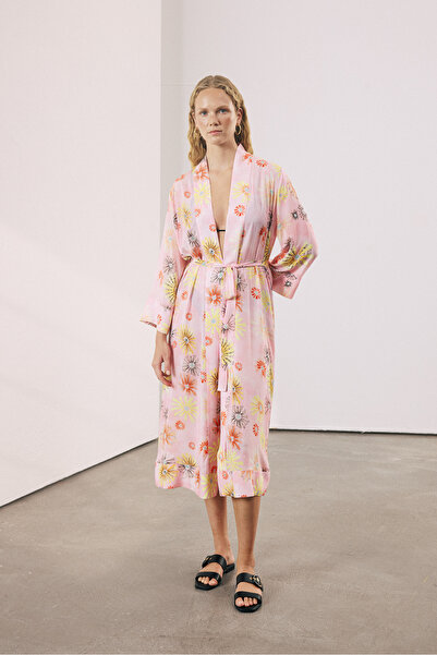 adL Renk Mevsimi Desenli Kimono