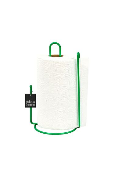 Edora Home Green Paper Roll Towel Holder - 25 cm Napkin Holder, Ergonomic Design, Metal P