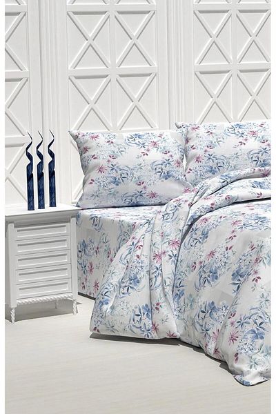 SENLİFE Cotton King Size Duvet Cover Set - Elastic