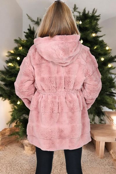EYLÜL EZGİ BUTİK Girl's Lined Plush Coat Coat
