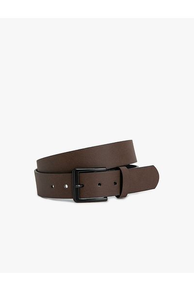 Koton Leather Look Belt with Metal Buckle