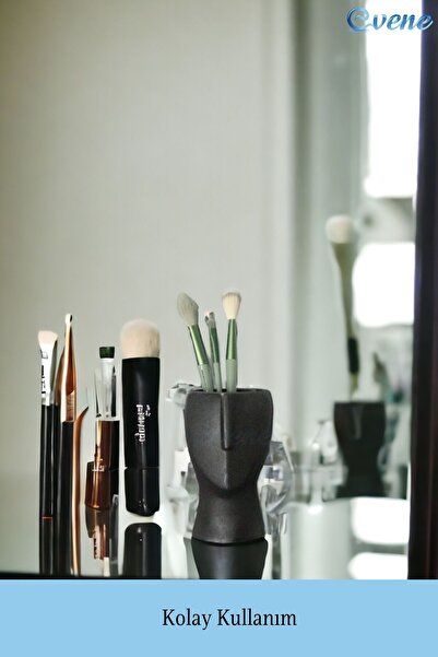 Evene Makyaj Organizeri Makyaj Fırçalığı Makyaj Organizer Düzenleyici Siyah Renk Model 23
