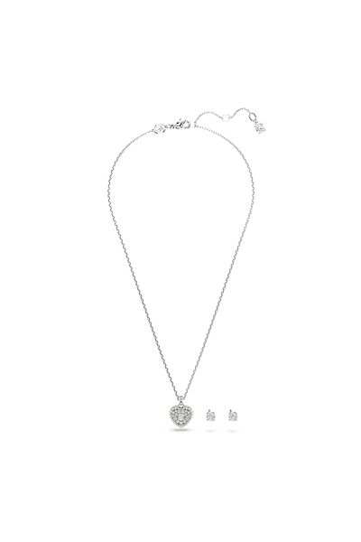 Swarovski Hiperbol Silberfarbene Kette Und Ohrknöpfe Geschenkset 5684383