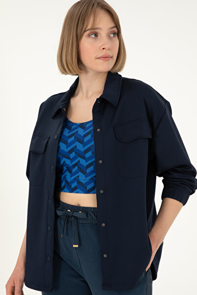 U.S. Polo Assn. Kadın Lacivert Örme Gömlek 50292455-VR033