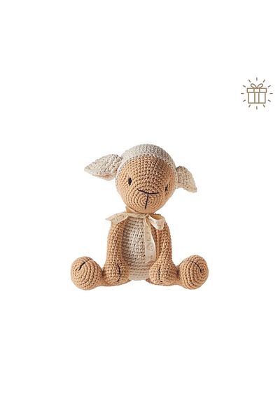 tinylamb Doll Crib and Toy Amigurumi Lamb Toy, Mini Pillow, Mini Bed, Mini Cover