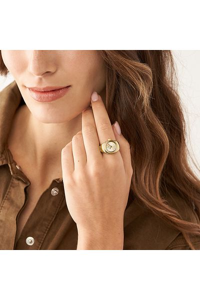 Fossil Watch Ring Damen Ringuhr Gold Es5246