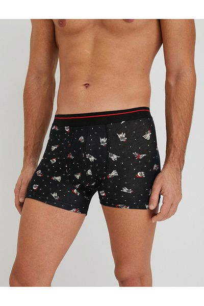 Koton Σετ 2 Boxers Πρωτοχρονιάτικο Θεματικό Πολύχρωμο