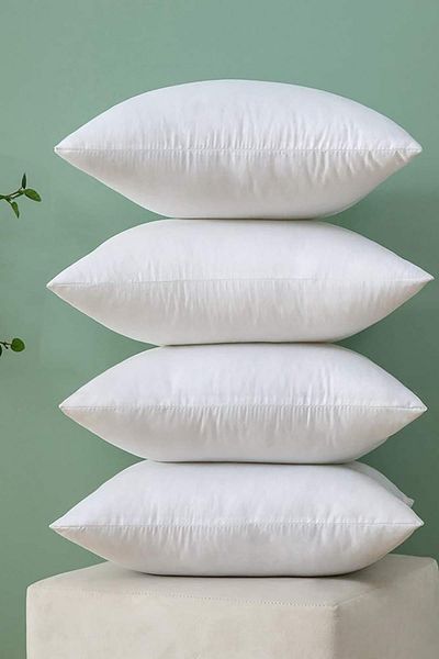 VAROL 4 Throw Pillows with 100% Cotton Cover and Silicone Filling