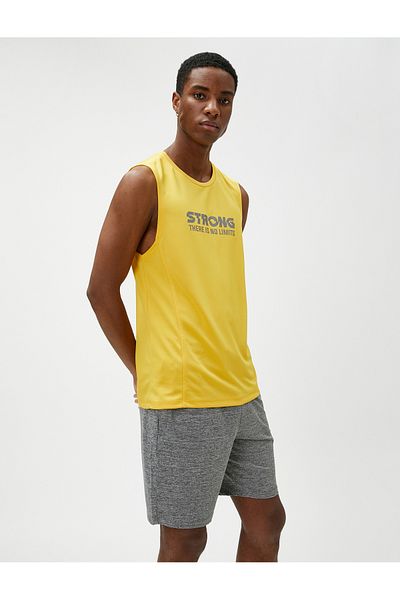 Koton Sport-Tanktop mit Slogan-Aufdruck, Rundhalsausschnitt, ärmellos