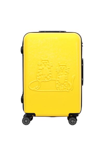 Biggdesign Cats Gelber mittelgroßer 24-Zoll-Koffer