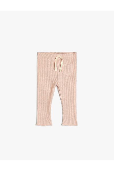 Koton Basic Tights Ribbed Elastic Waist Pocket Detail