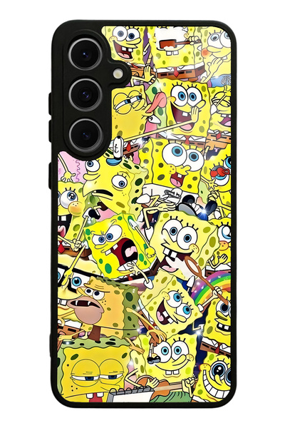 Spoyi Samsung S24 FE Sünger Bob Tasarımlı Glossy Telefon Kılıfı