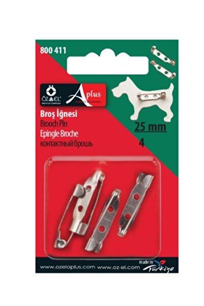 ÖZ-EL AŞ 27 mm Metal Brooch Needle Attachment - 4Pcs 800 411